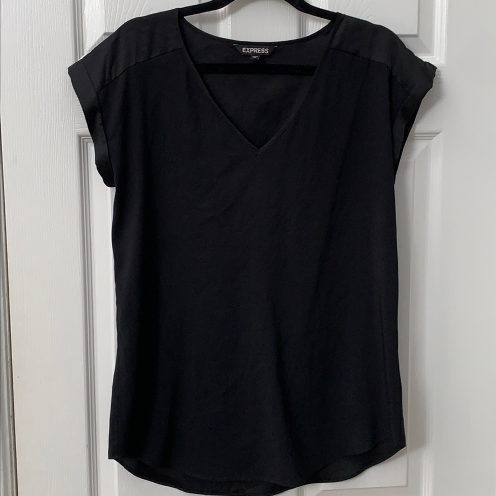 Express black short sleeved blouse